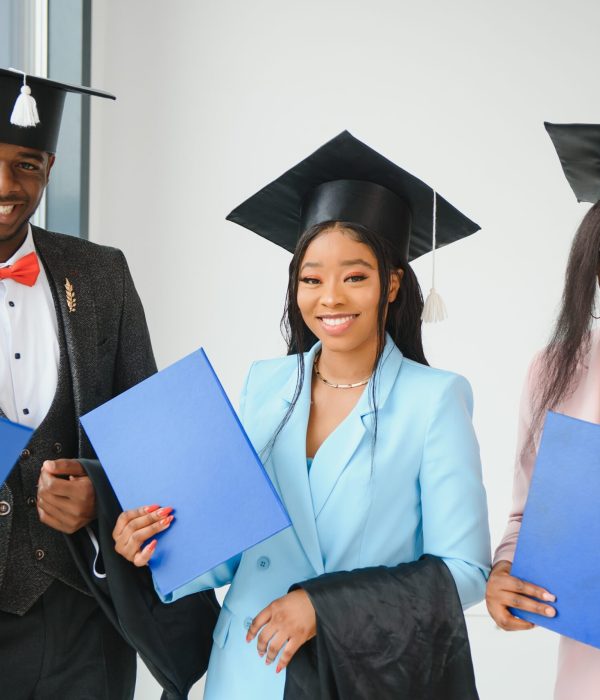 group of multicultural university graduates.